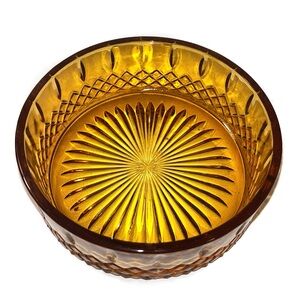 Vintage Amber Glass Ashtray Candy Dish
